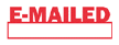 E-Mailed stamp in red ink by X-Stamper, you will be impressed with the ease of stamping and the super impressions they make, re-ink indefinitely with X-Stamper ink, one color title stamps are a great value, stock stamps are already made and ready to ship,