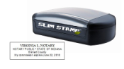 SLIM STYLE OHIO NOTARY STAMP, slim stamp 1854
