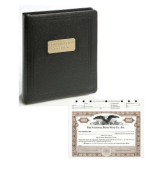 Ohio Profit Corporation Record Book with 25 PERSONALIZED Stock Certificates