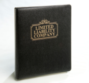Limited Liability Company Black Leatherette Binder.  This high quality "turned edge" binder ships the same business day! (216) 281-7792