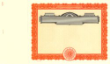 GOES 733 Orange Stock Certificate Border