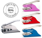 PERSONALIZED HAND HELD INDIANA NOTARY SEAL (EMBOSSER)