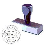 WOOD HANDLE NOTARY SEAL (STAMP)