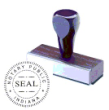 81011IN - WOOD HANDLE NOTARY SEAL (STAMP)