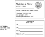 OHIO NOTARY BUSINESS CARDS