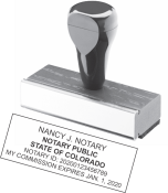 Colorado Wood Handle Notary Stamp
