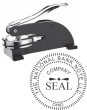 Used on legal documents to imprint the company or corporations seal.