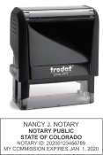 COLORADO DESK STYLE SELF-INKING NOTARY STAMP