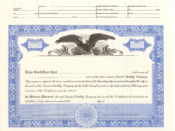 8 1/2 X 11, Blue, Limited Liability Company Certificate
