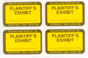 PLAINTIFF EXHIBIT STICKERS