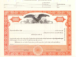 8 1/2 X 11, Orange, Without Par Value, Eagle Vignette Stock Certificate